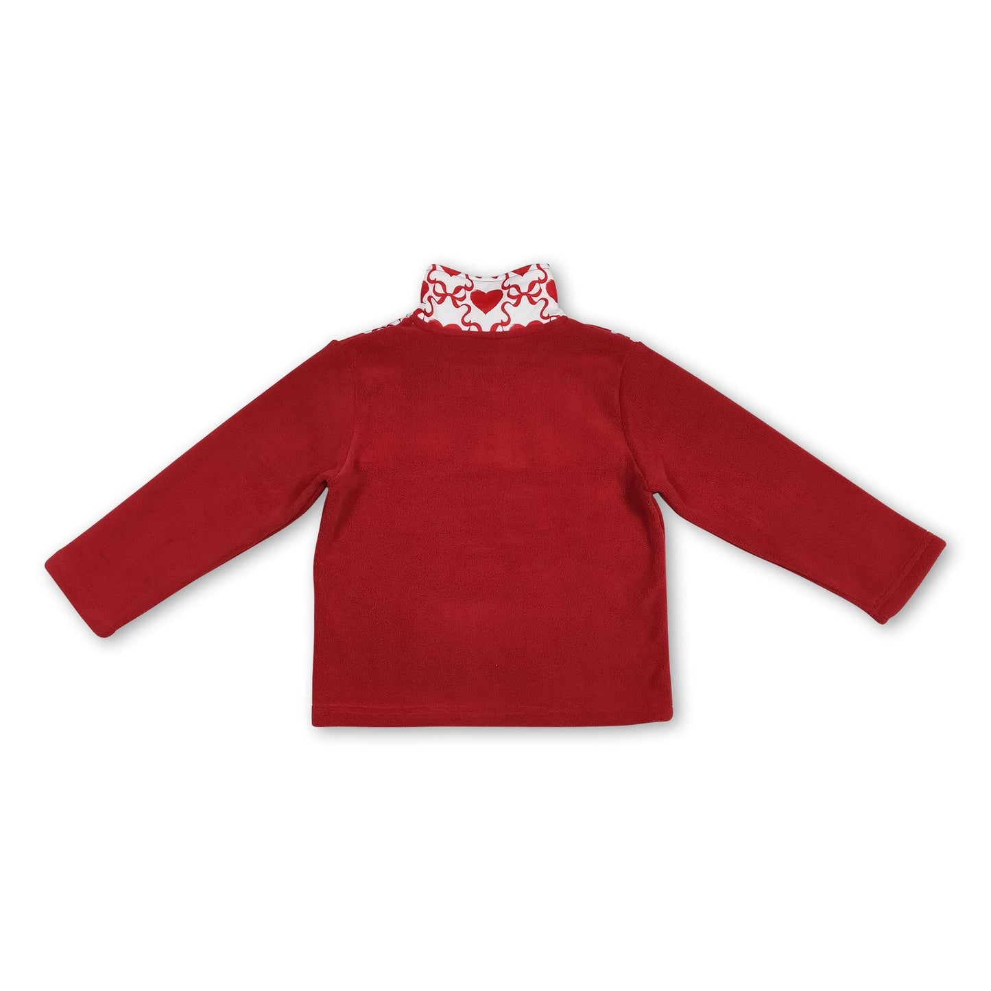 Rotes Herz Schleife Kinder Mädchen Valentinstag Reißverschluss Pullover
