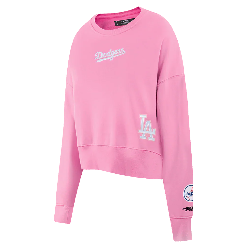 Pro Standard Damen LA Dodgers Cropped Wingspan Rundhalsshirt – Rosa
