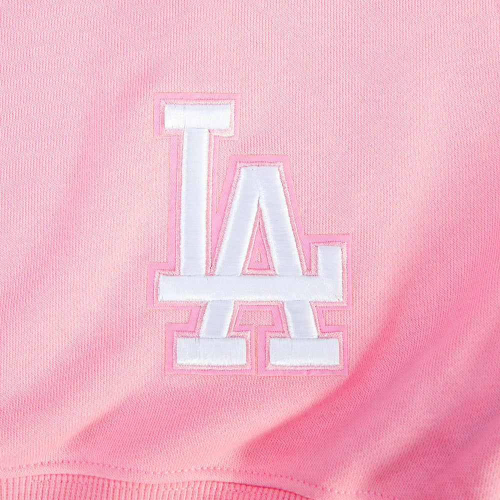 Pro Standard Damen LA Dodgers Cropped Wingspan Rundhalsshirt – Rosa