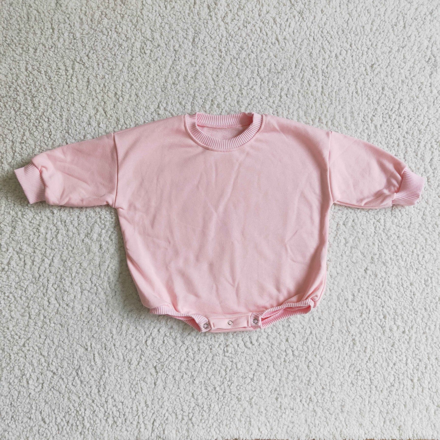 Rosa Baumwoll-Langarm-Strampler für Baby-Mädchen