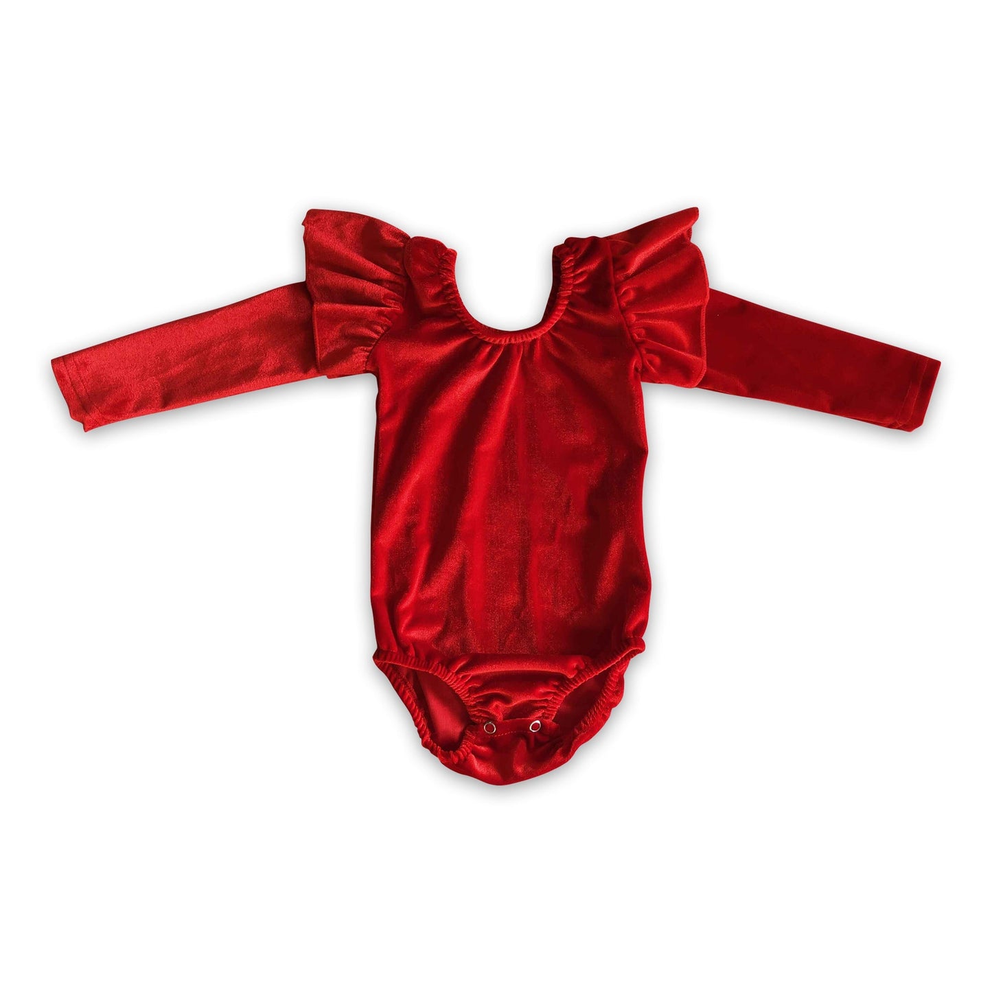 Rot-Samt langärmeliger Strampler/Body für Baby-Mädchen