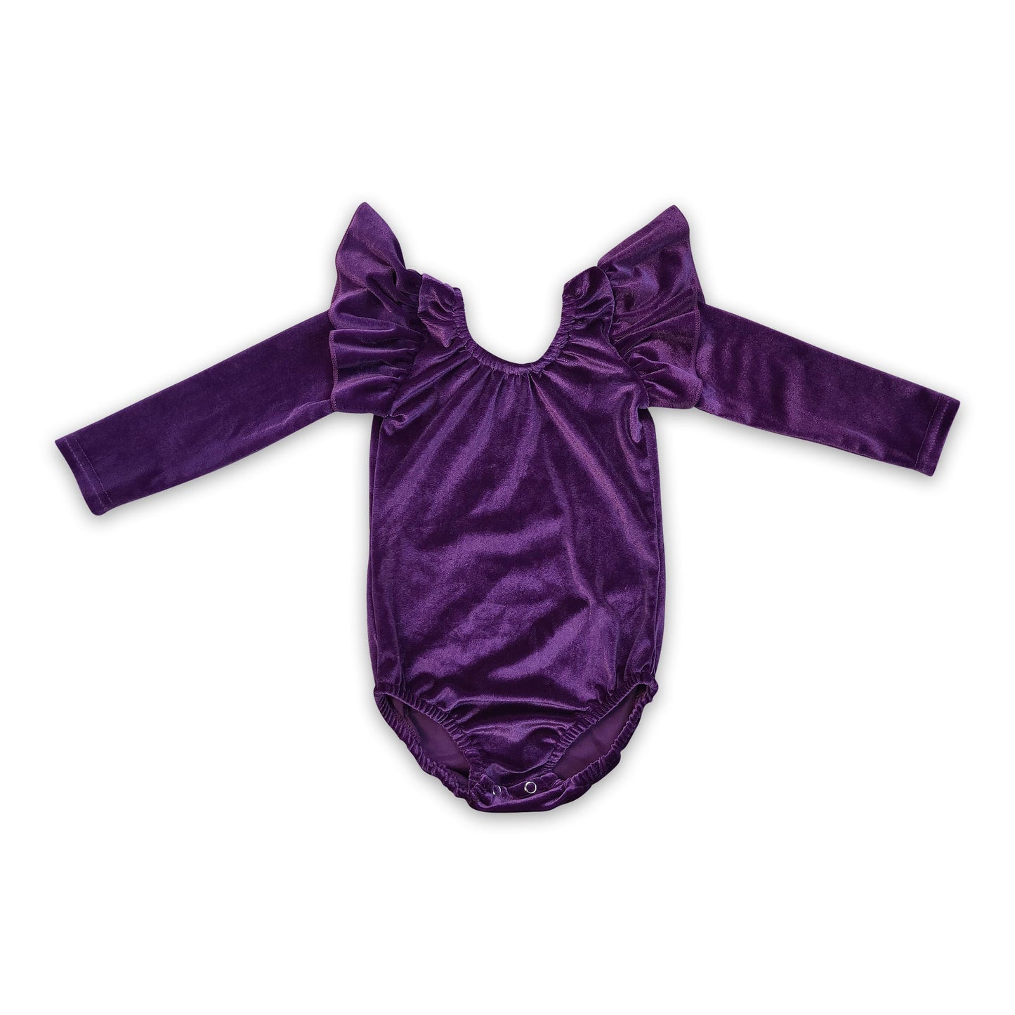 Lila Samt Langarm Strampler Baby Mädchen Body