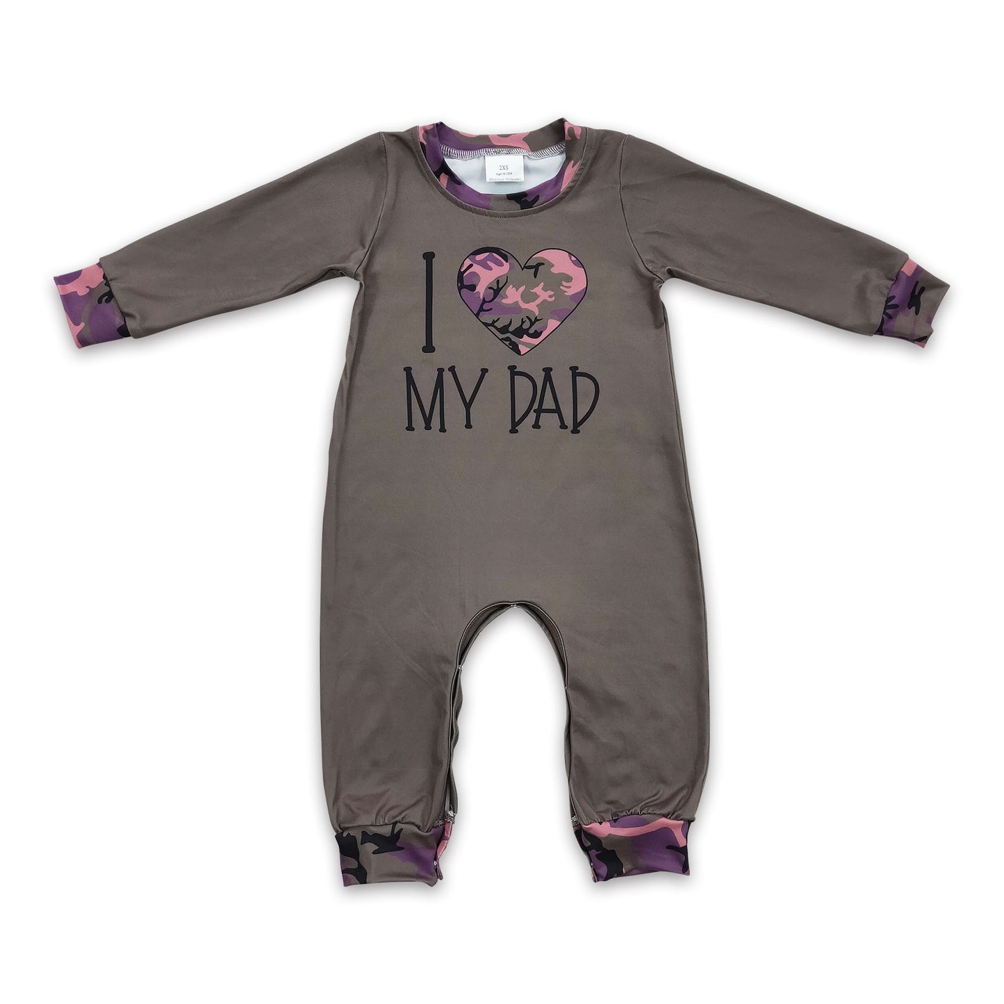 Ich liebe meinen Papa Herz Camo Baby Jungen Strampler