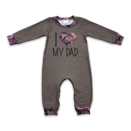 Ich liebe meinen Papa Herz Camo Baby Jungen Strampler