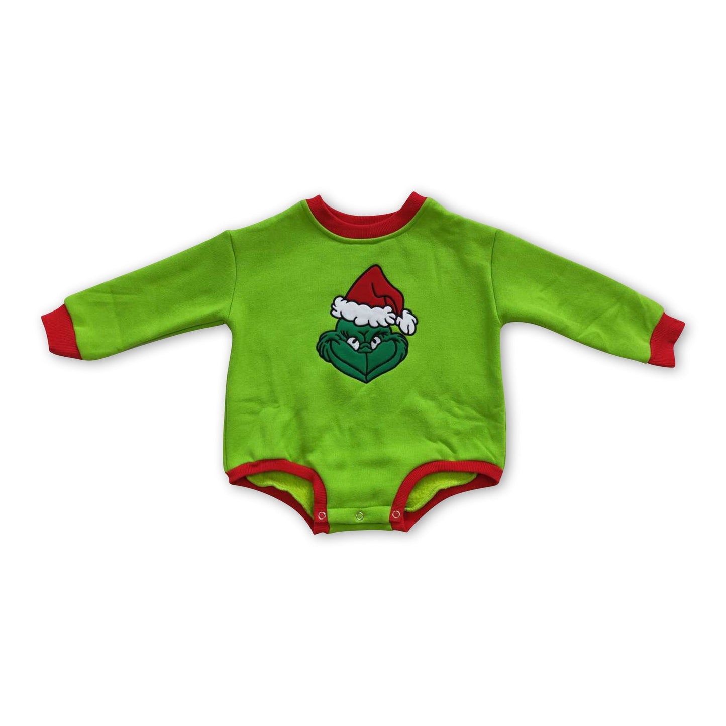 Grüner Strampler mit langen Ärmeln für Babys und Kinder zu Weihnachten