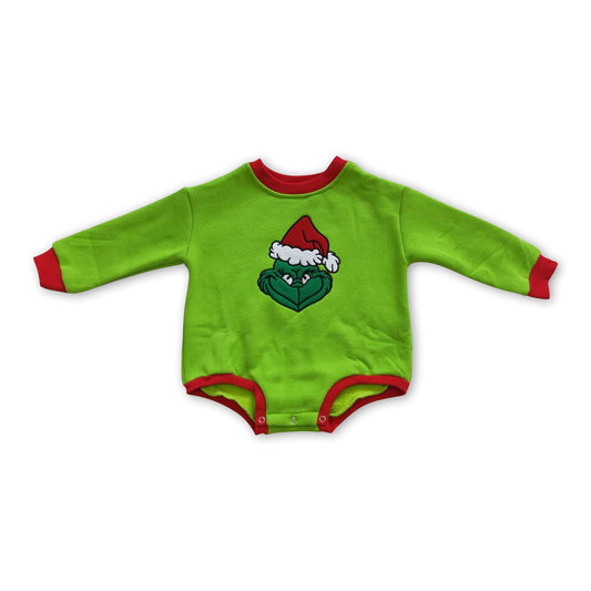Grüner Strampler mit langen Ärmeln für Babys und Kinder zu Weihnachten