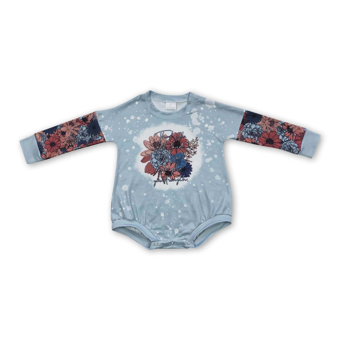 Blumenmuster Langarm Strampler für Baby-Mädchen, Herbst