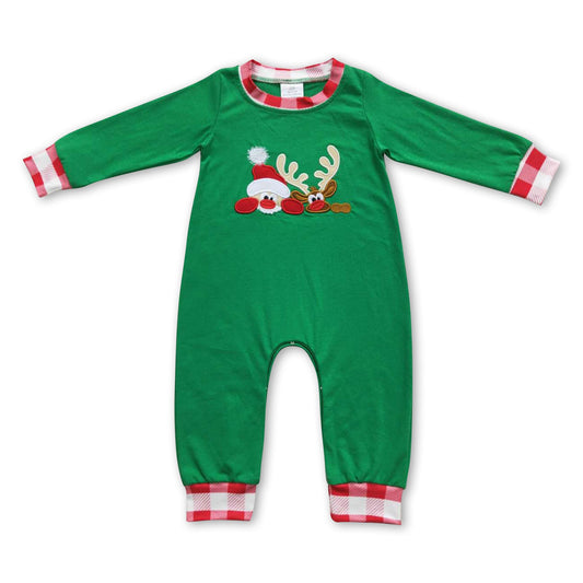 Grüner Hirsch Rüschen Strampler für Baby-Jungen zu Weihnachten