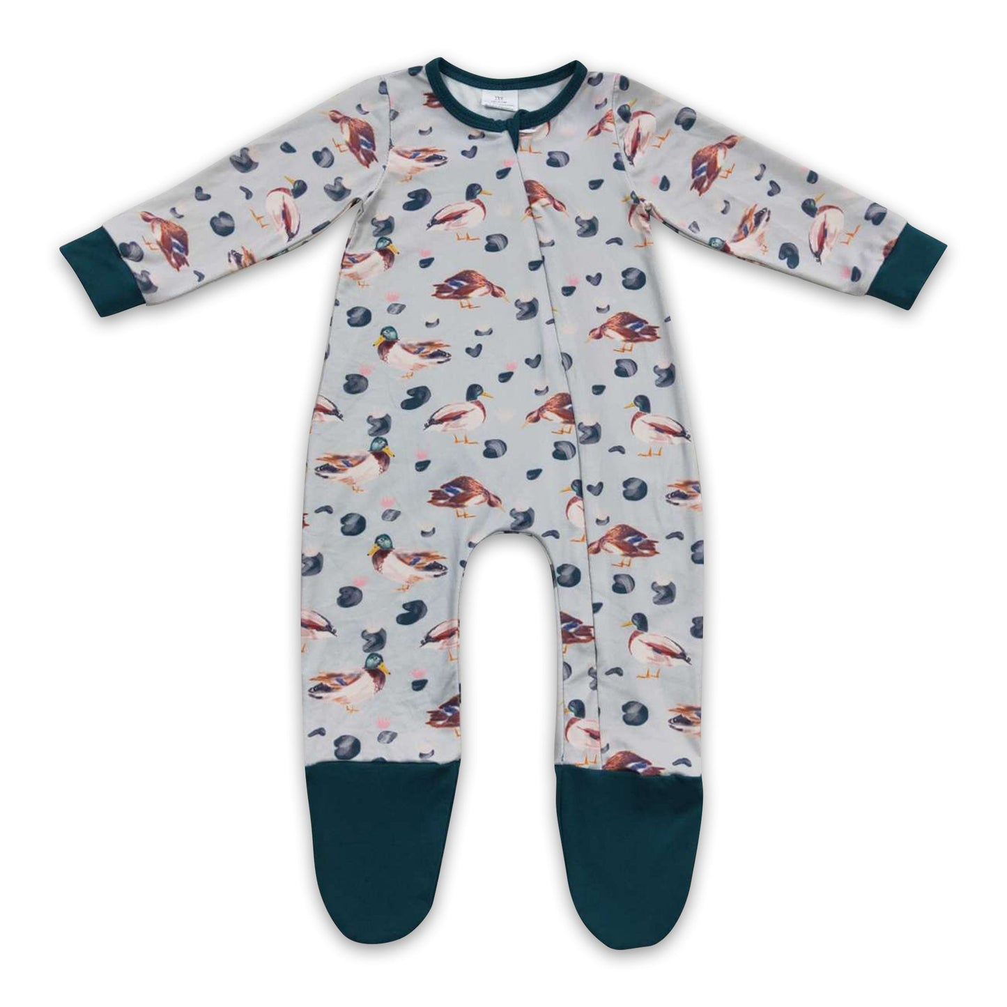 Enten-Langarm-Reißverschluss-Baby-Kinder-Jagd-Strampler
