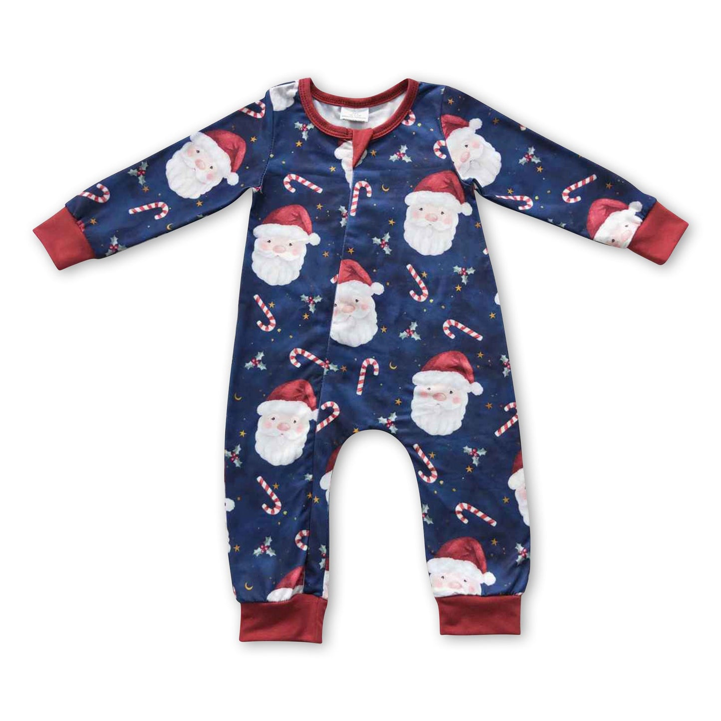 Nikolaus Zuckerstange rot Baby Kinder Weihnachten Strampler