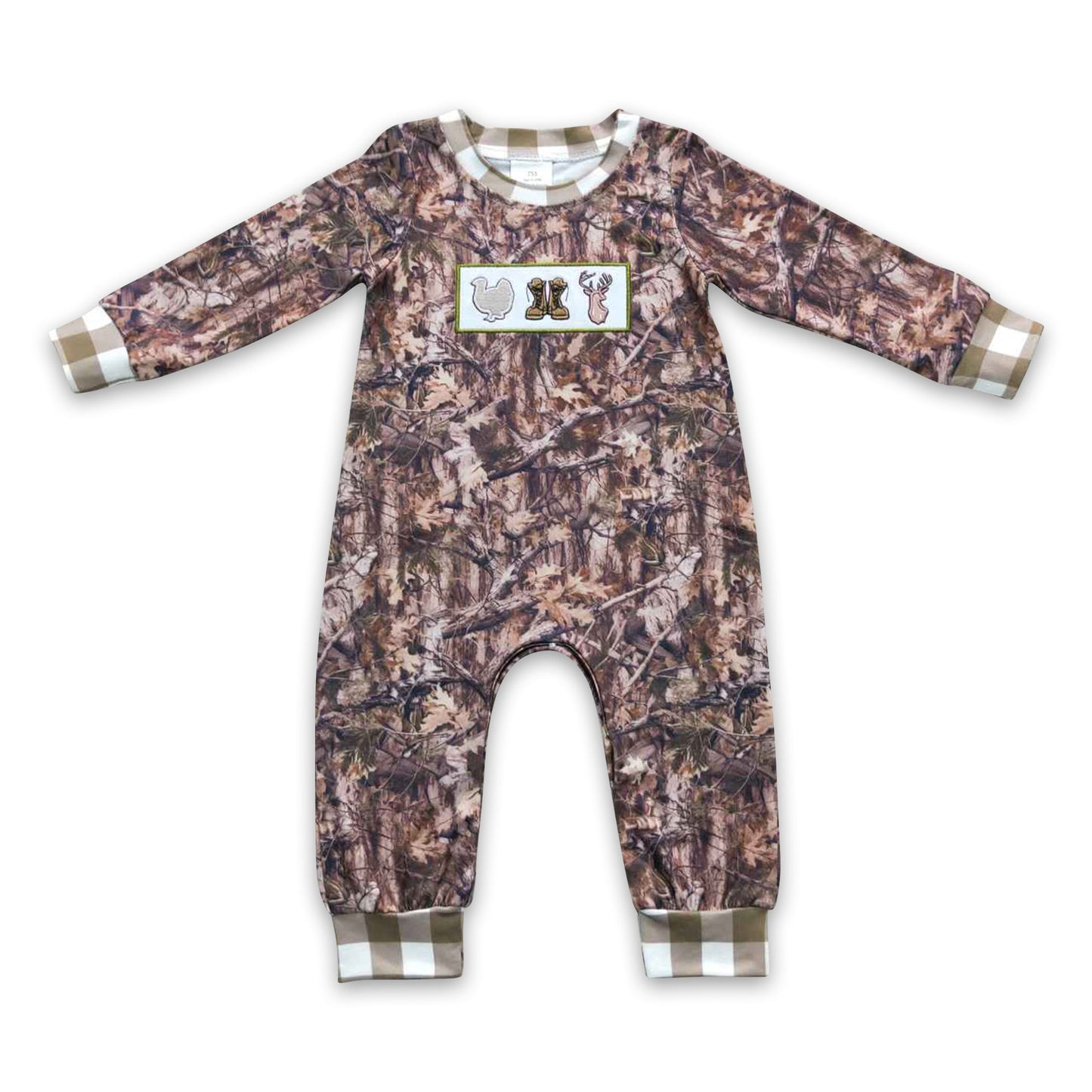 Langarm Tarnmuster Hirsch Baby Strampler