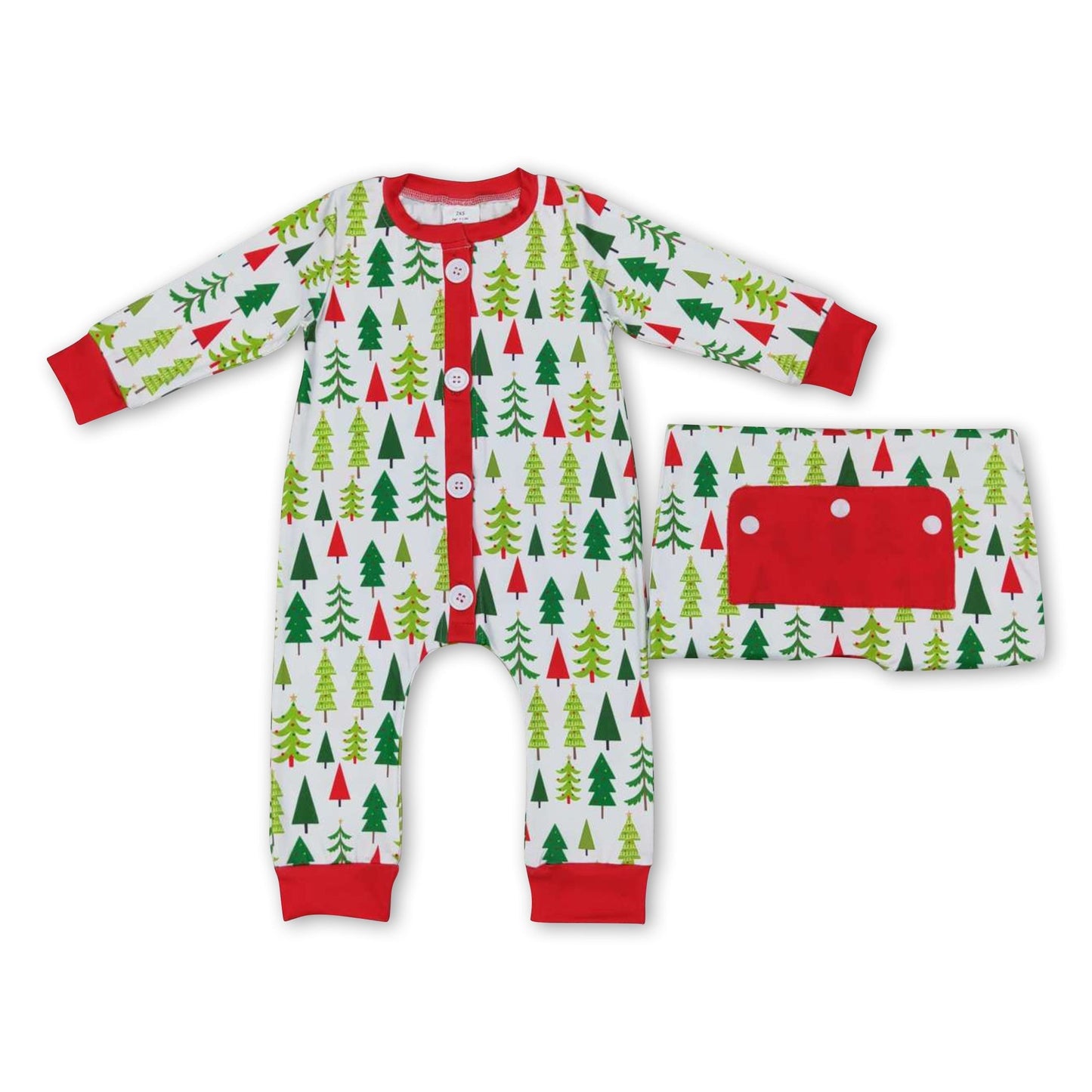 Weihnachtsbaum Langarm Strampler für Baby Jungen