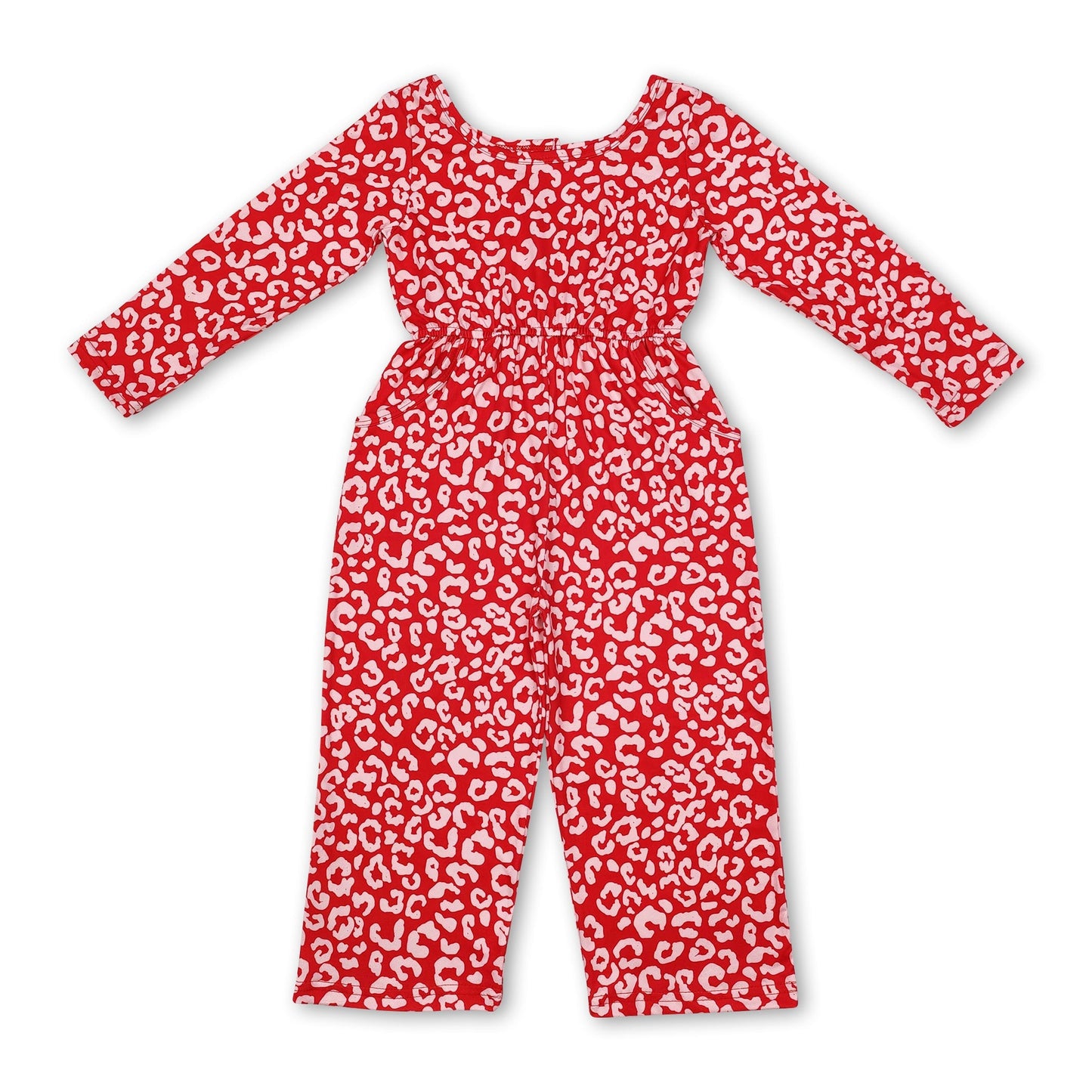 Langarm Leopardentäschchen Baby-Mädchen-Strampler