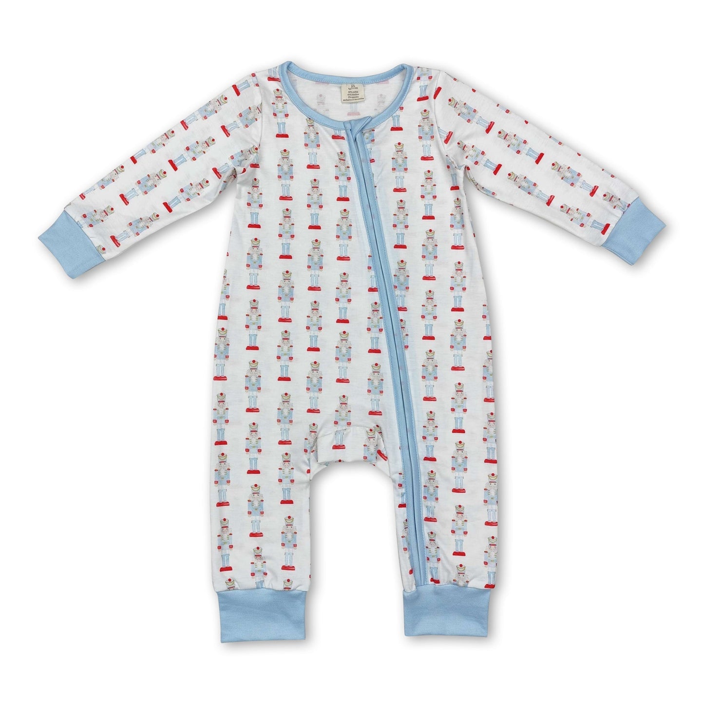 Hellblauer König-Ballett-Baby-Jungen-Weihnachts-Strampler