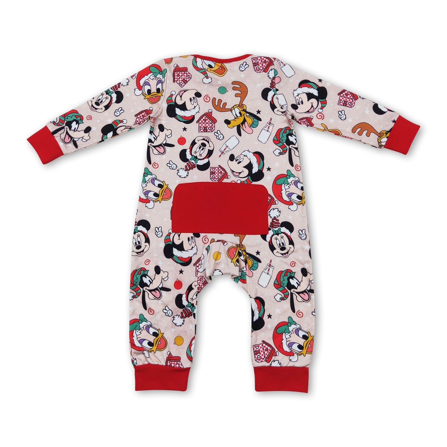 Enten-Mäuse-Hirsche Baby-Jungen-Weihnachts-Reißverschluss-Strampler