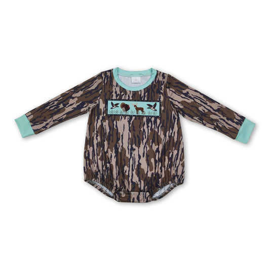 Duck turkey deercamo baby boy hunting romper