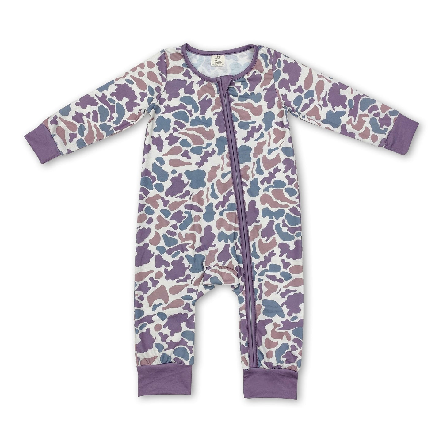 Langarm Camouflage-Schlafanzug mit Reißverschluss für Baby und Kind