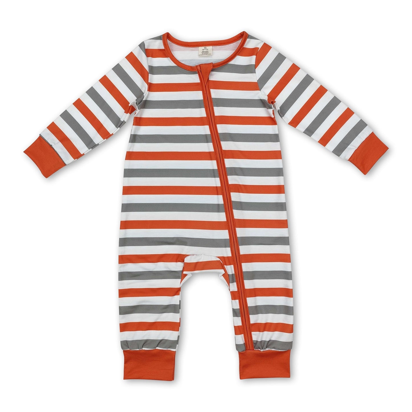 Langarm gestreifter Baby-Kinder-Overall mit Reißverschluss für den Herbst