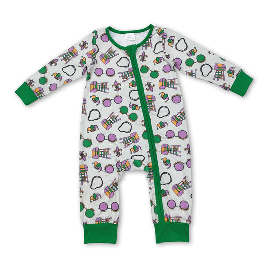 Grüne Brille Baby Jungen Karneval Reißverschluss Strampler