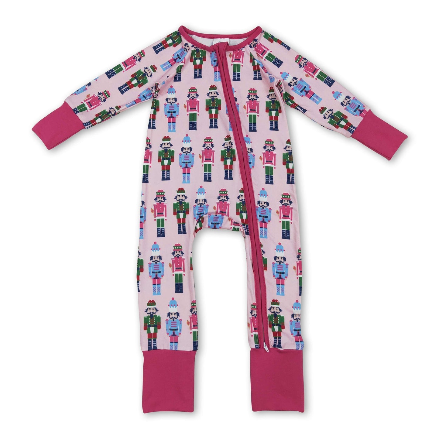 Rosa Ballett Baby Mädchen Weihnachtsreißverschluss Strampler