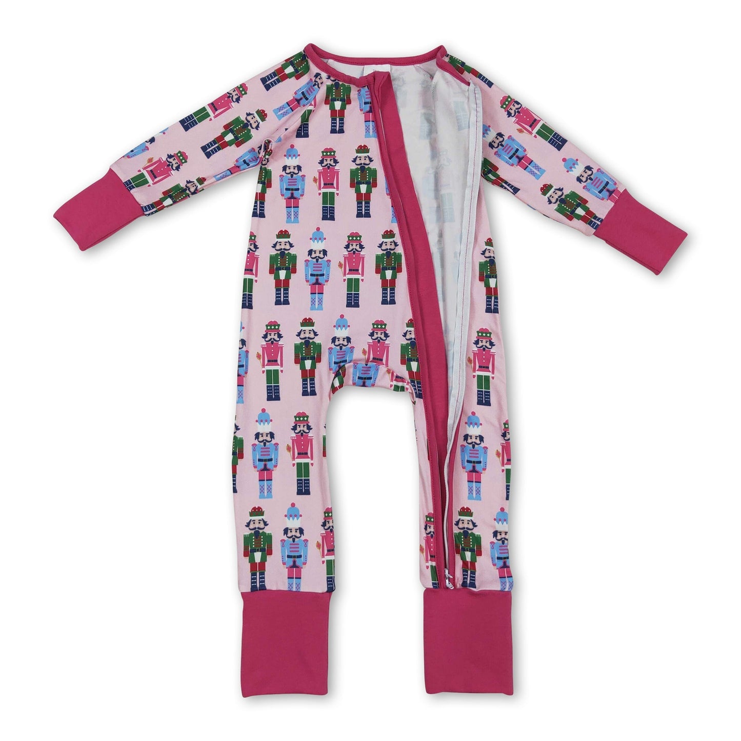 Rosa Ballett Baby Mädchen Weihnachtsreißverschluss Strampler