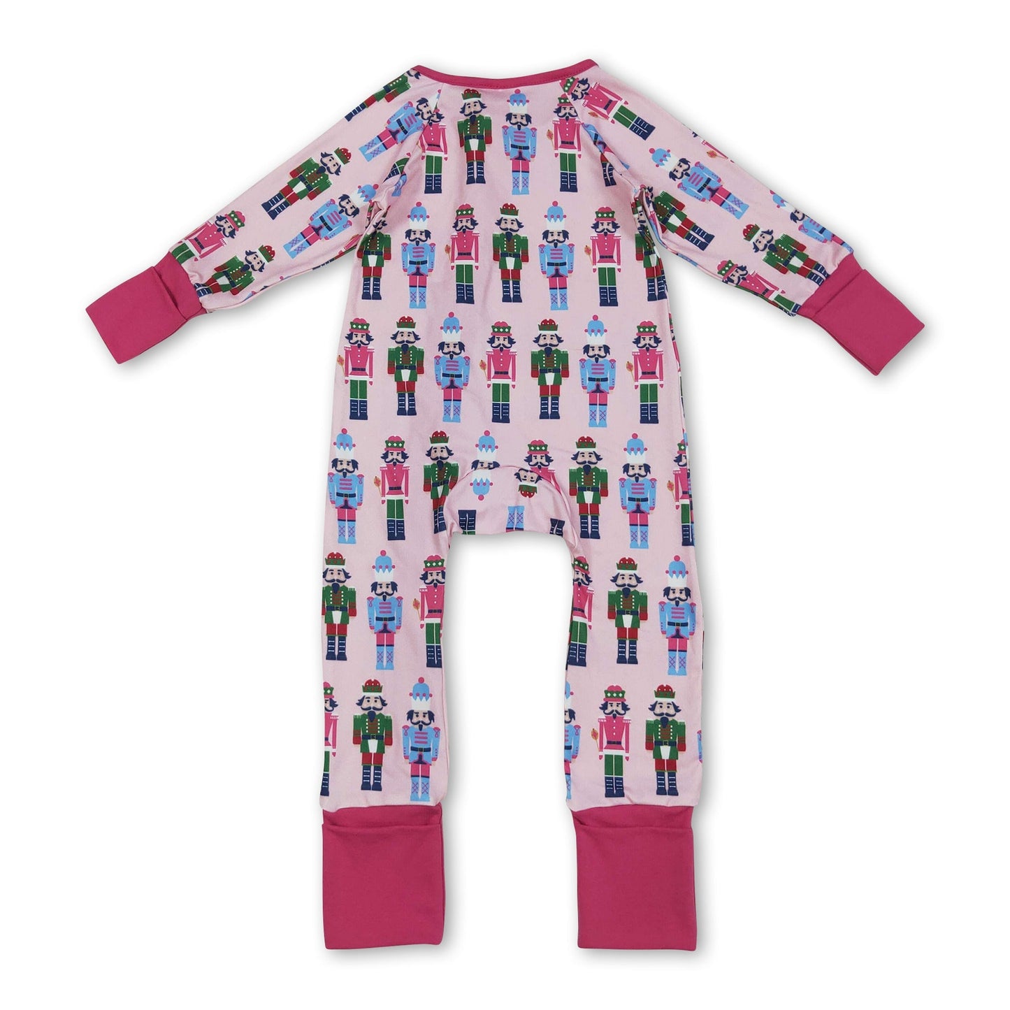 Rosa Ballett Baby Mädchen Weihnachtsreißverschluss Strampler