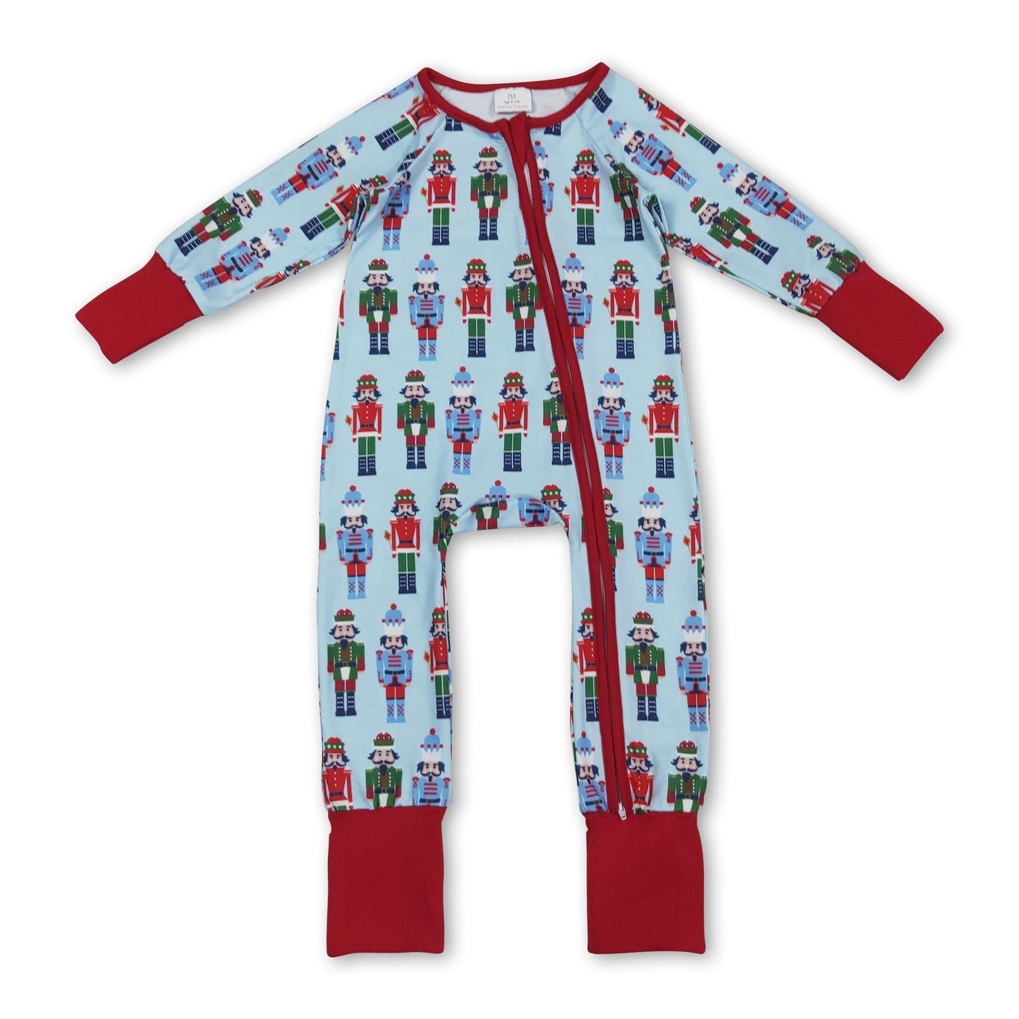 Blauer Ballett-Strampler mit Reißverschluss für Baby-Jungen zu Weihnachten