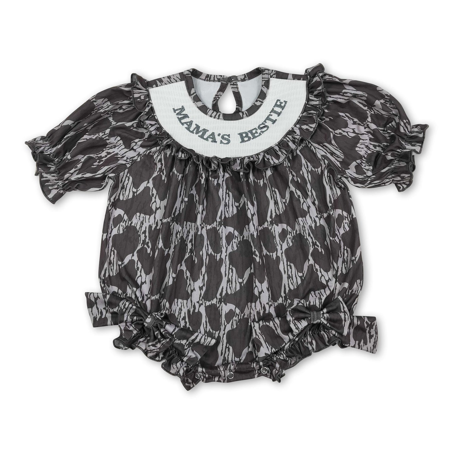 Mama's beste Freundin Strampler für Baby Mädchen mit kurzen Ärmeln und Herzchenmuster