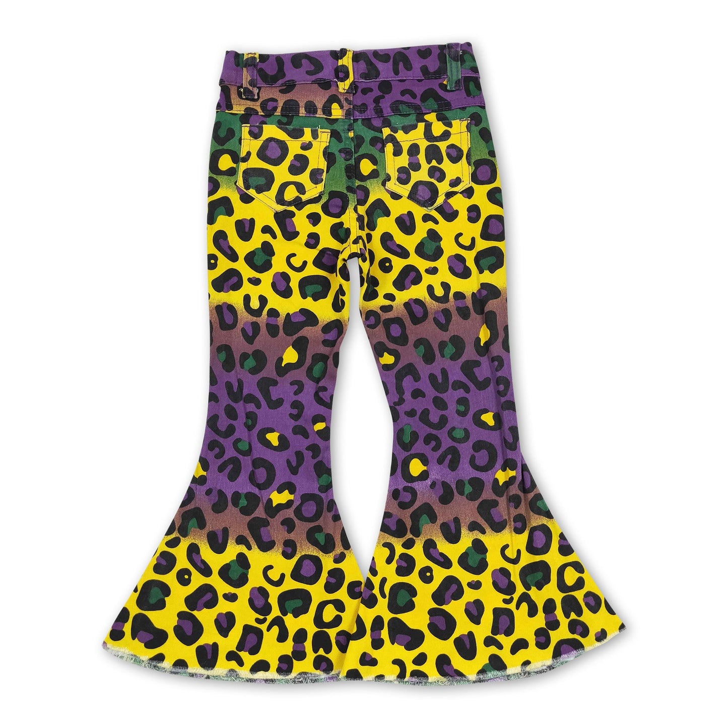 Lila grün gelb Leopard Jeans Mädchen Mardi Gras Jeans