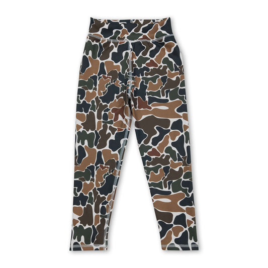 Camo high waist baby girls yoga leggings