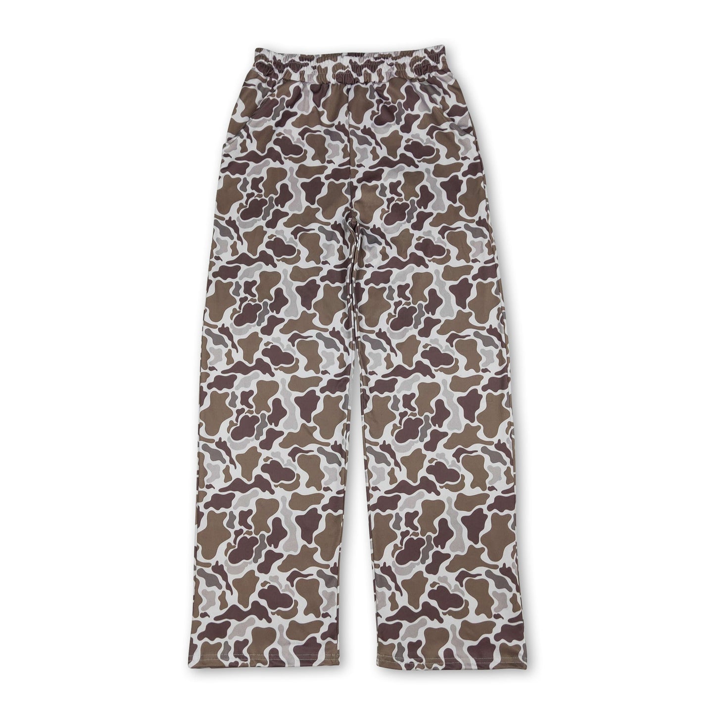 Camo-Damenhosen mit elastischem Bund und Taschen