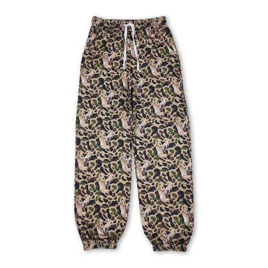 Camo duck adult women elastic waist hunting pants