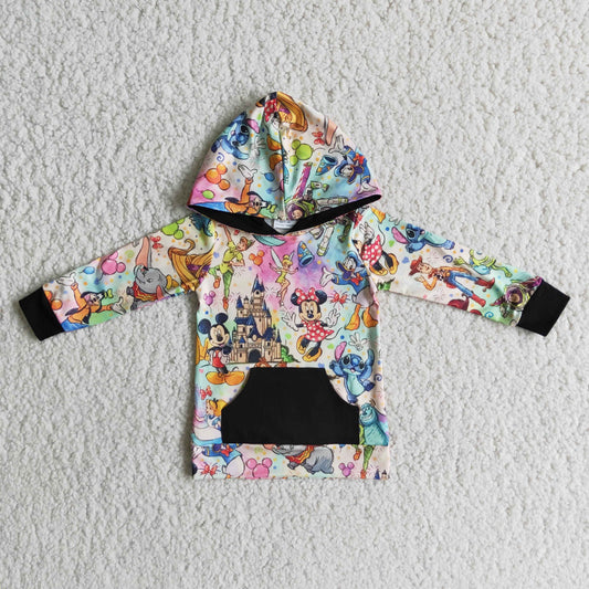 Mädchen Langarm Maus Park Taschen Hoodie