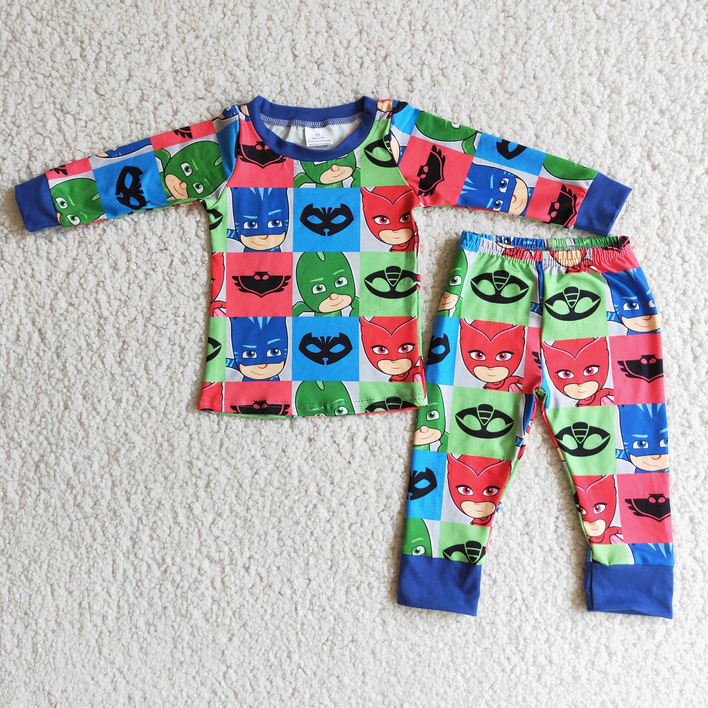 Süße Helden-Langarmhose Jungen-Pyjama