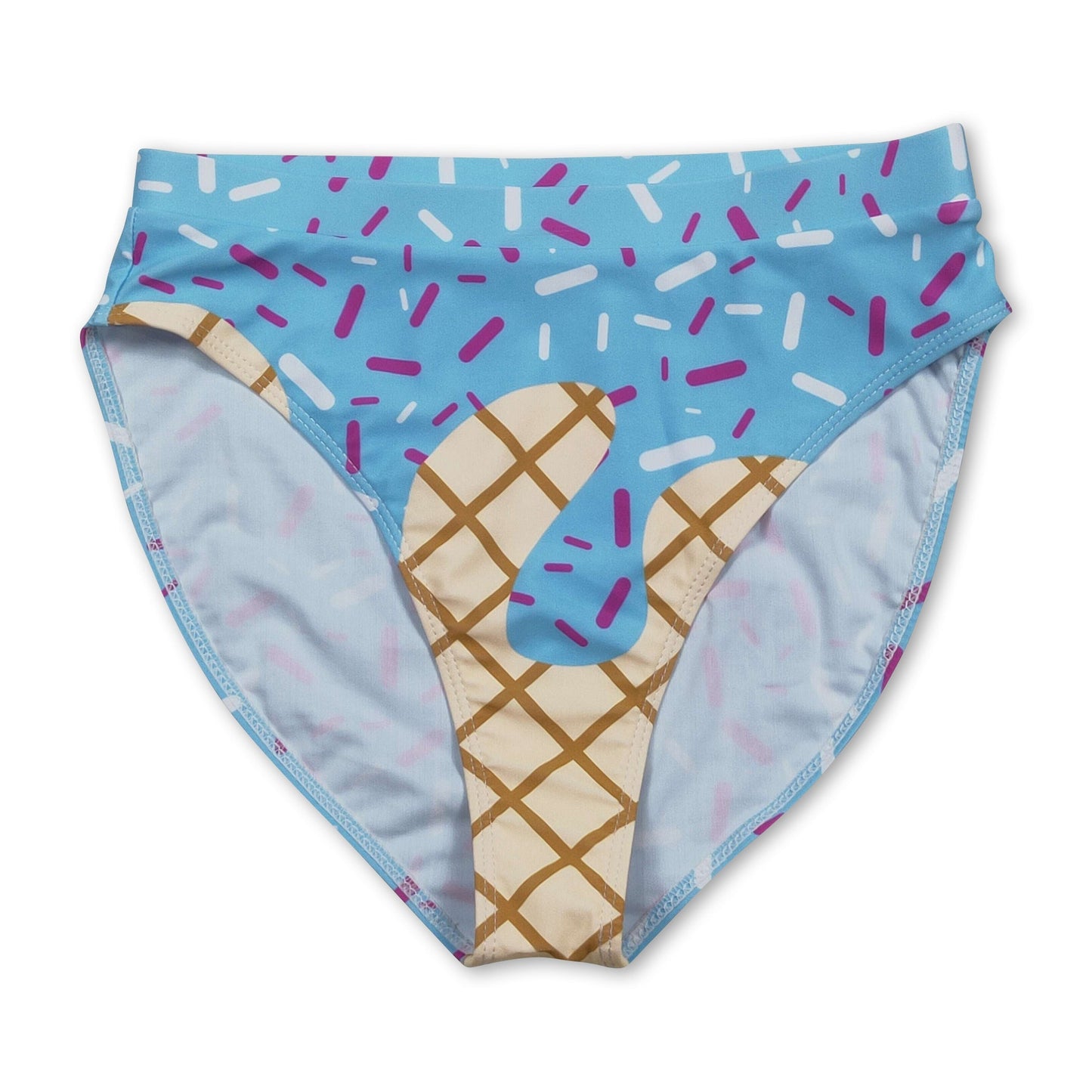Hellblaue Eiscreme Badehose für Damen