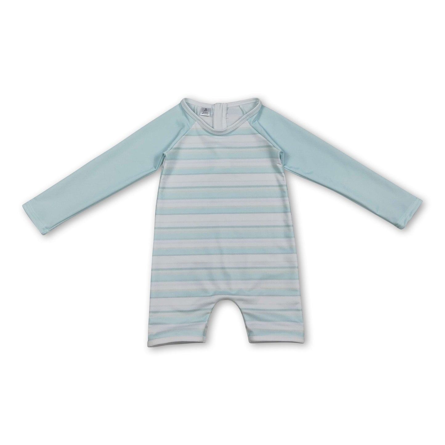Langärmeliger gestreifter Baby Jungen Badeanzug