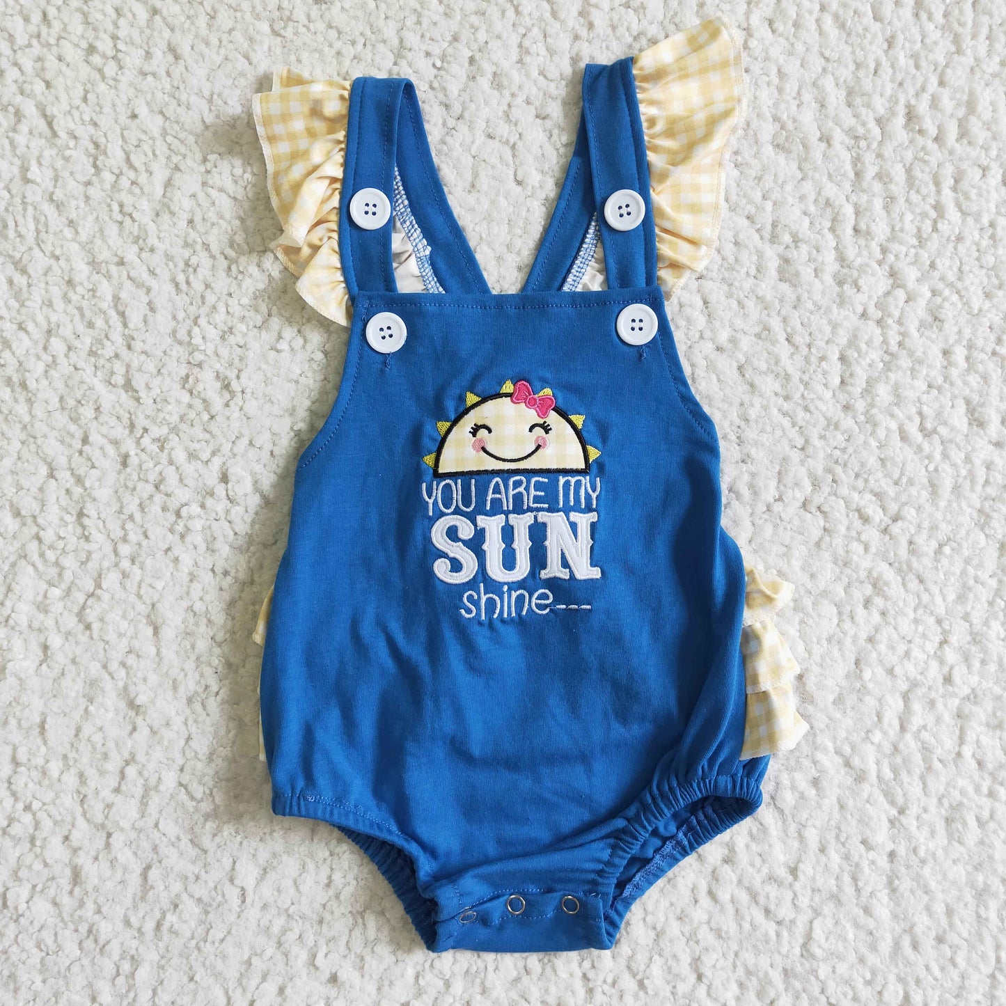 Du bist mein Sonnenschein bestickter Strampler für Baby-Mädchen