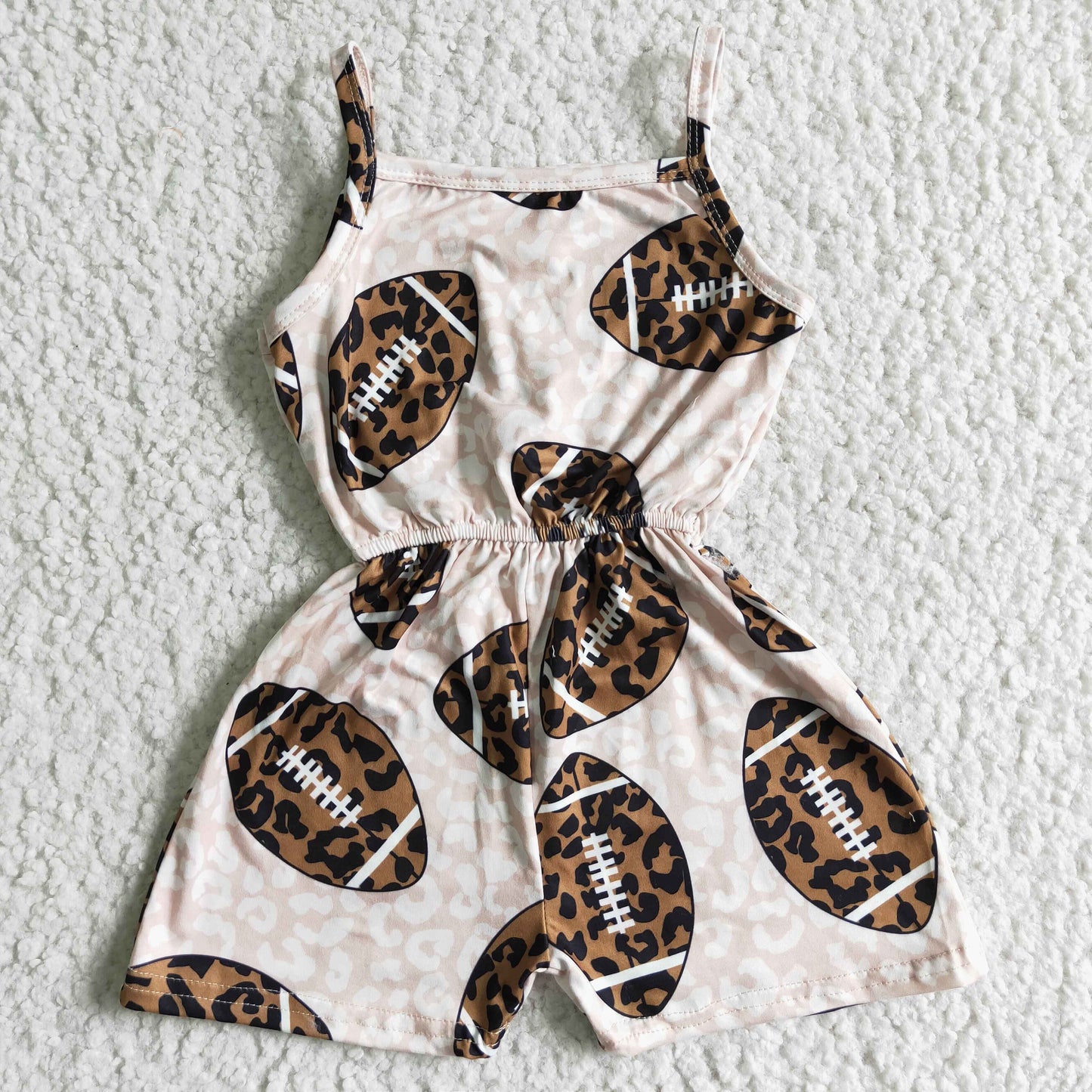 Leoparden-Football-ärmelloser Jumpsuit für Mädchen