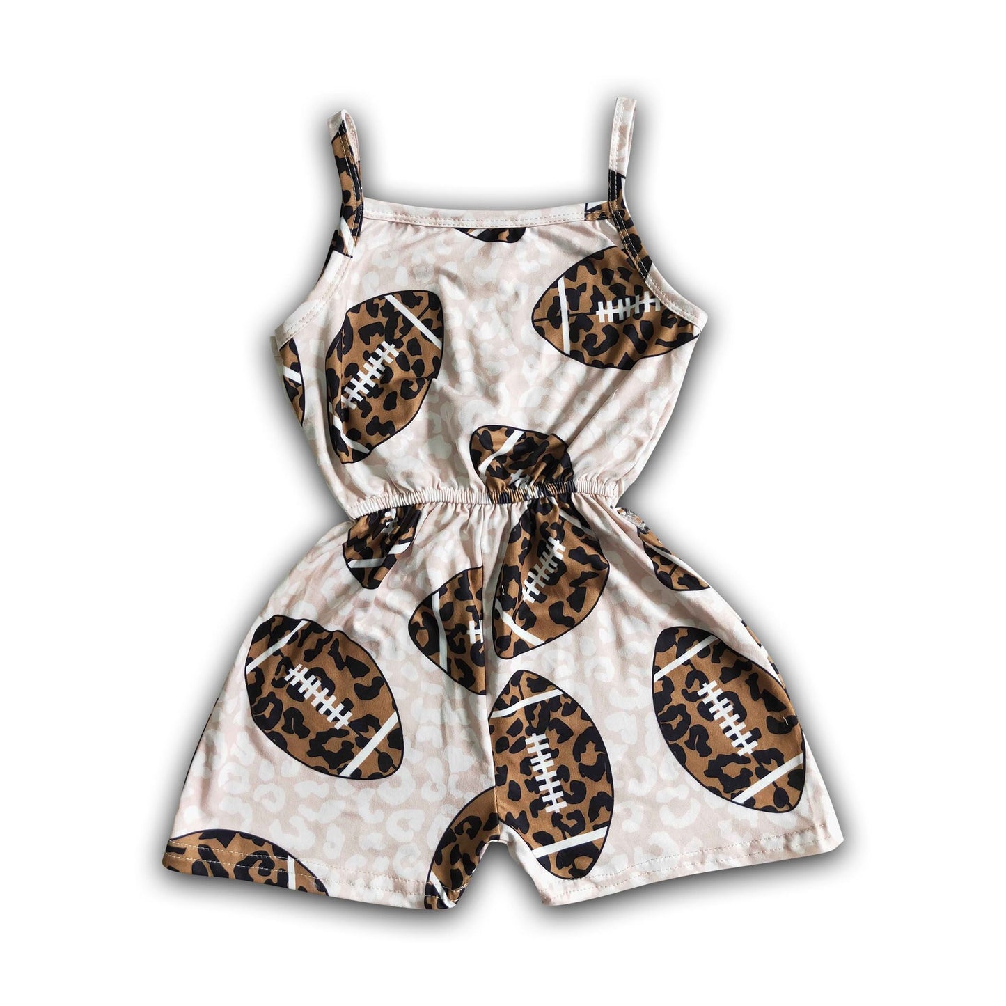 Leoparden-Football-ärmelloser Jumpsuit für Mädchen