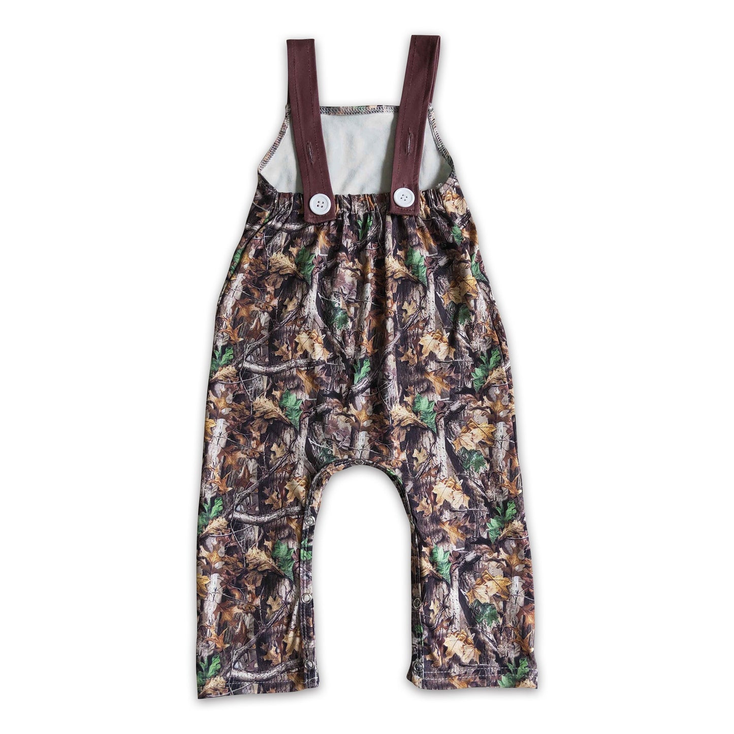 Hirsch-Taschen-Camo-Strampler für Babys ohne Ärmel