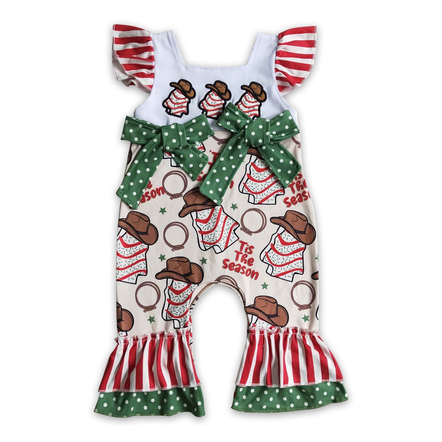 Kuchenstickerei Es ist die Saison Baby-Mädchen Weihnachts-Strampler