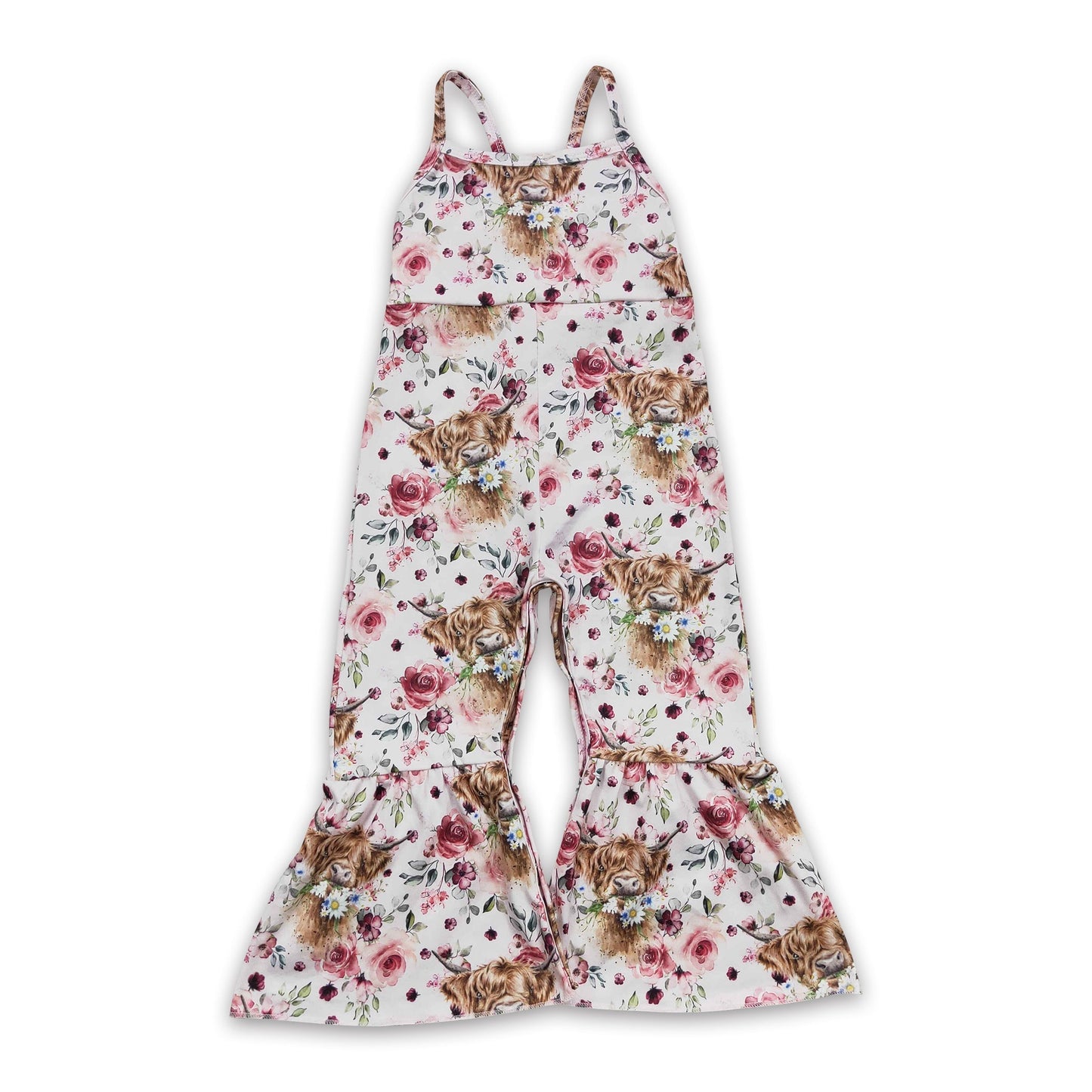 Hochlandrind florales Baby-Mädchen Western-Strampler