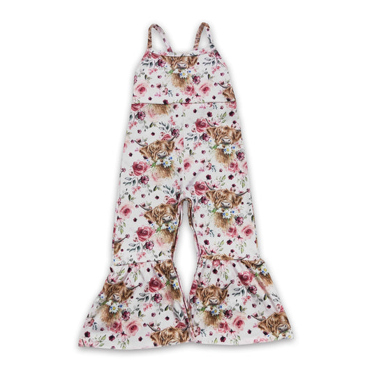 Hochlandrind florales Baby-Mädchen Western-Strampler