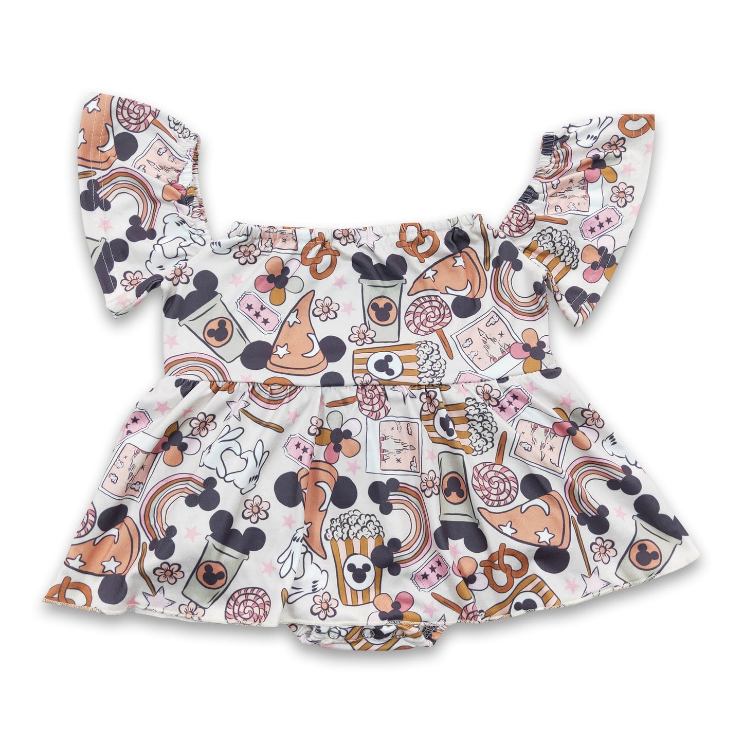 Schulterfreier Snackmaus Strampler für Baby Mädchen