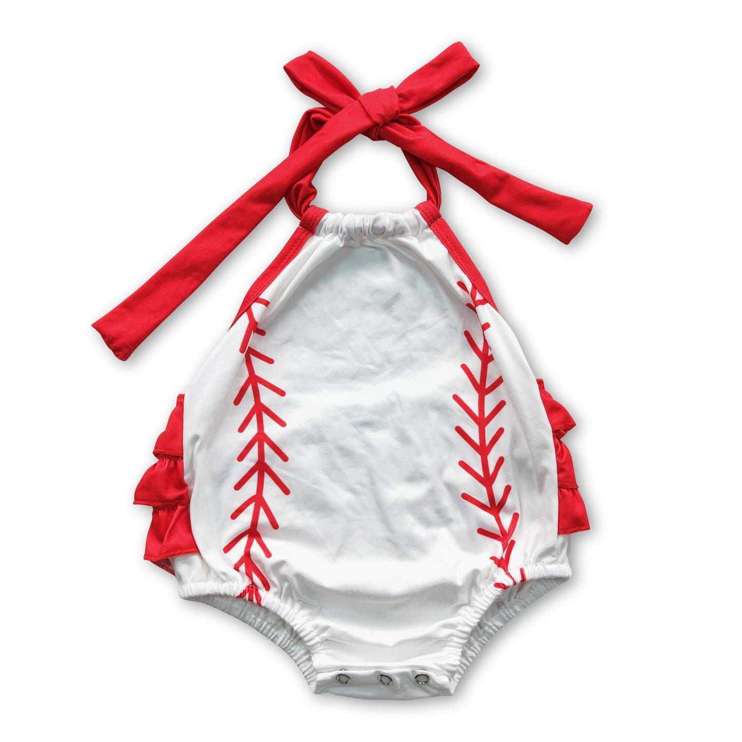 Baseball-Strampler für Baby-Mädchen ohne Ärmel