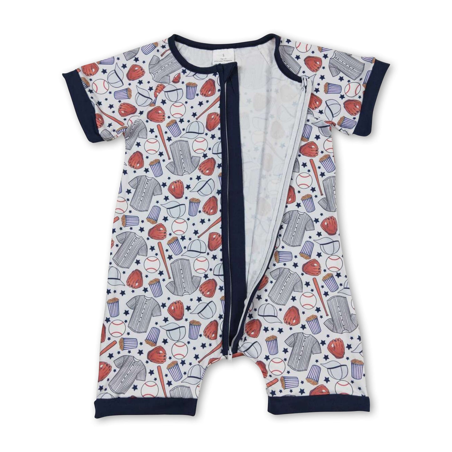Kurzarm Baseball Strampler für Baby Jungen
