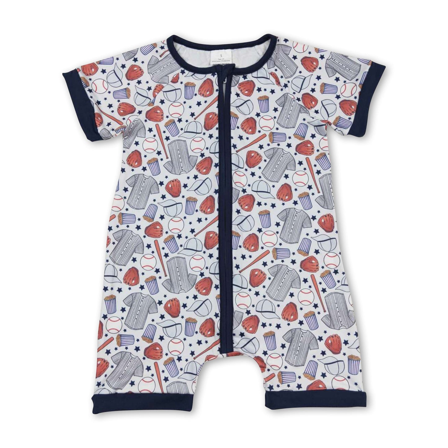 Kurzarm Baseball Strampler für Baby Jungen