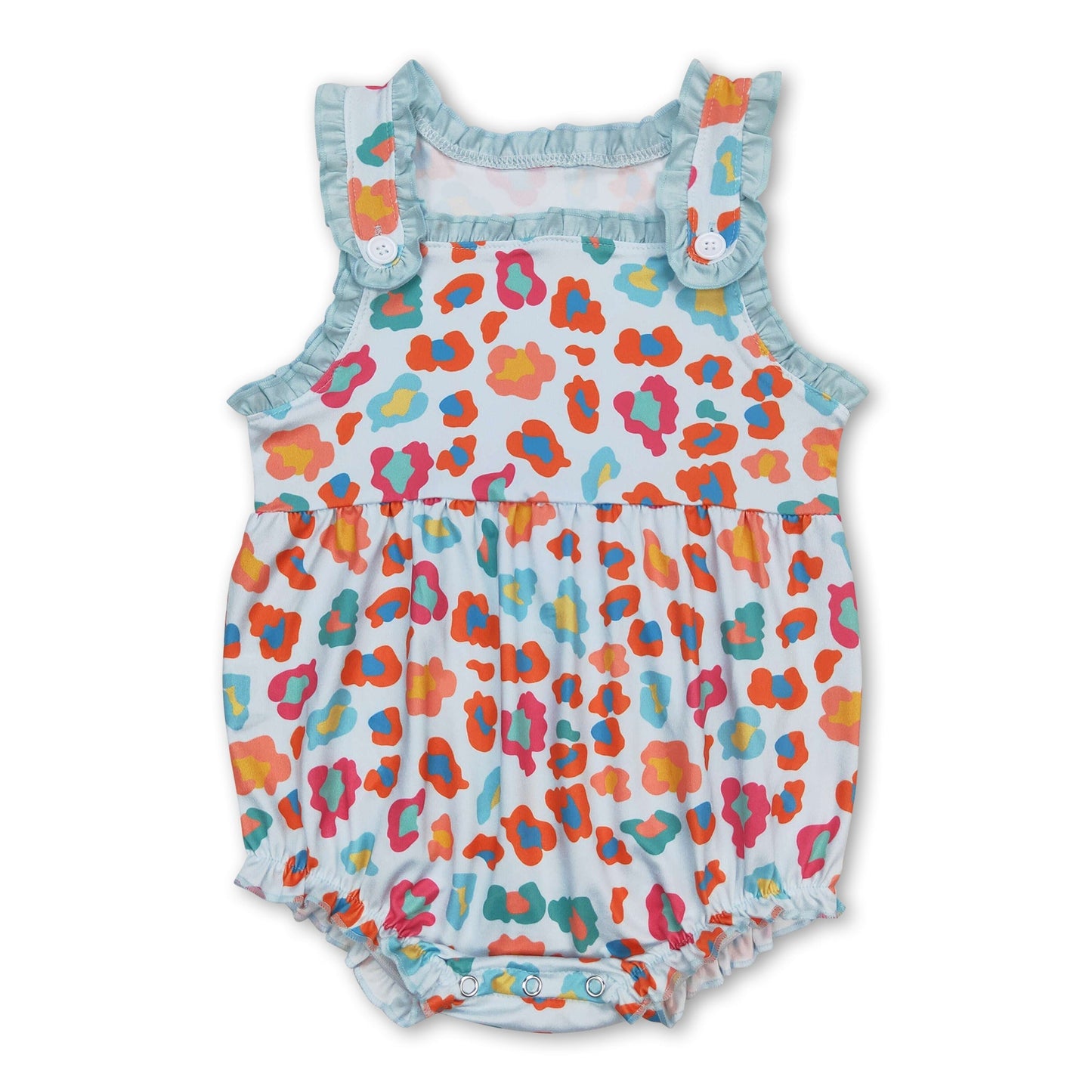 Ärmelloser Leoparden-Sommerstrampler für Baby-Mädchen