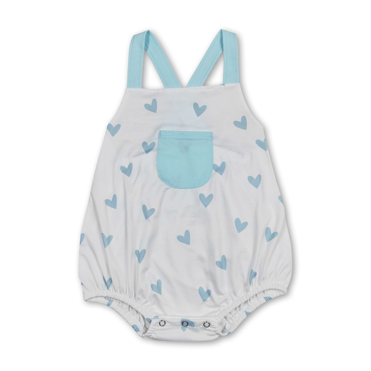 Aqua Herz Baby-Jungen-Strampler zum Valentinstag