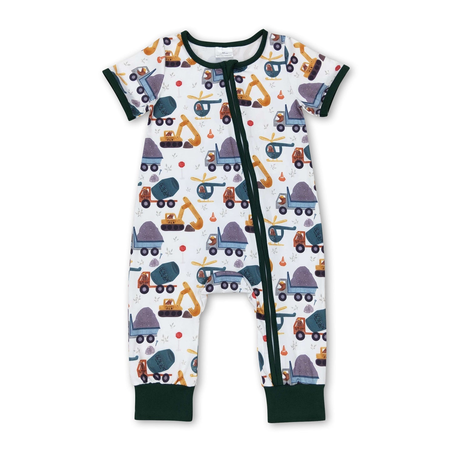 Kurzarm Strampler für Babyjungen mit Reißverschluss